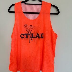 Neon Orange Mesh Lacrosse Tank Top